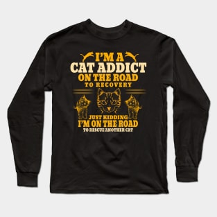 Cat Addict Long Sleeve T-Shirt